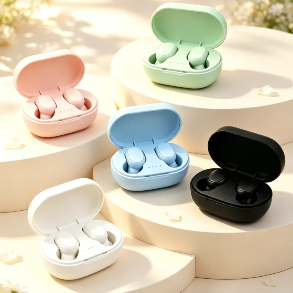 Compact Wireless Bluetooth Earbuds with Enhanced Sound and Secure Fit
