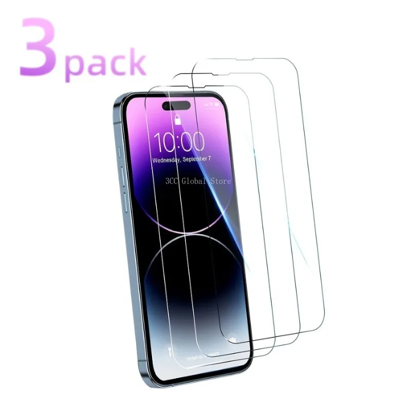 

3Packs Tempered Glass Protector For iPhone 14 Pro 13 12 Mini 11 Screen Protector For 14 Plus 12 13 Pro XR XS Max Glass