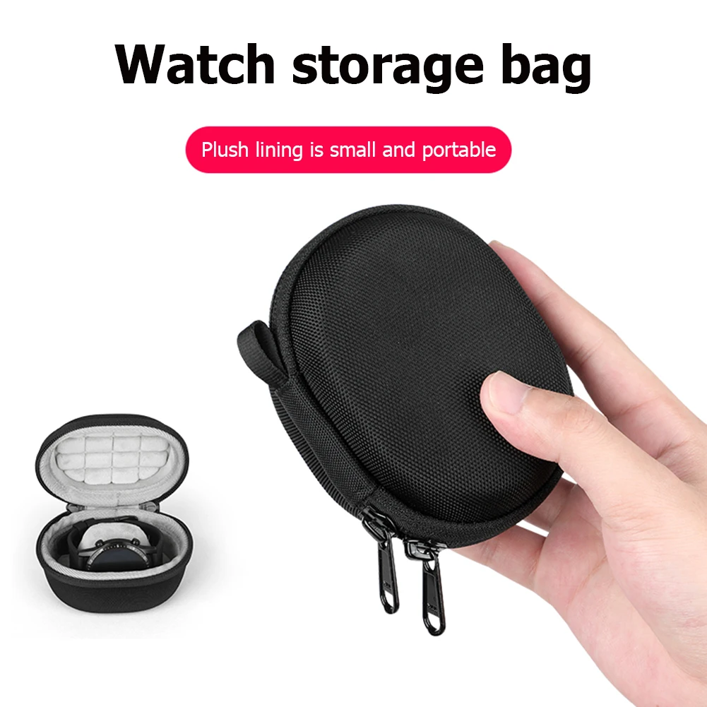 Travel Watch Storage Carrying Box Shockproof Smart Bracelet Protection Pouch for Galaxy Watch5/Apple Watch/Haylou GST watch storage box watch storage pouch watch storage bag
