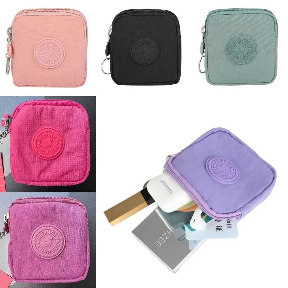 

Canvas Money Coin Purse Portable with Key Ring Waterproof Wallet Money Bag Wear-resistant Credit Card Holoder Male Female