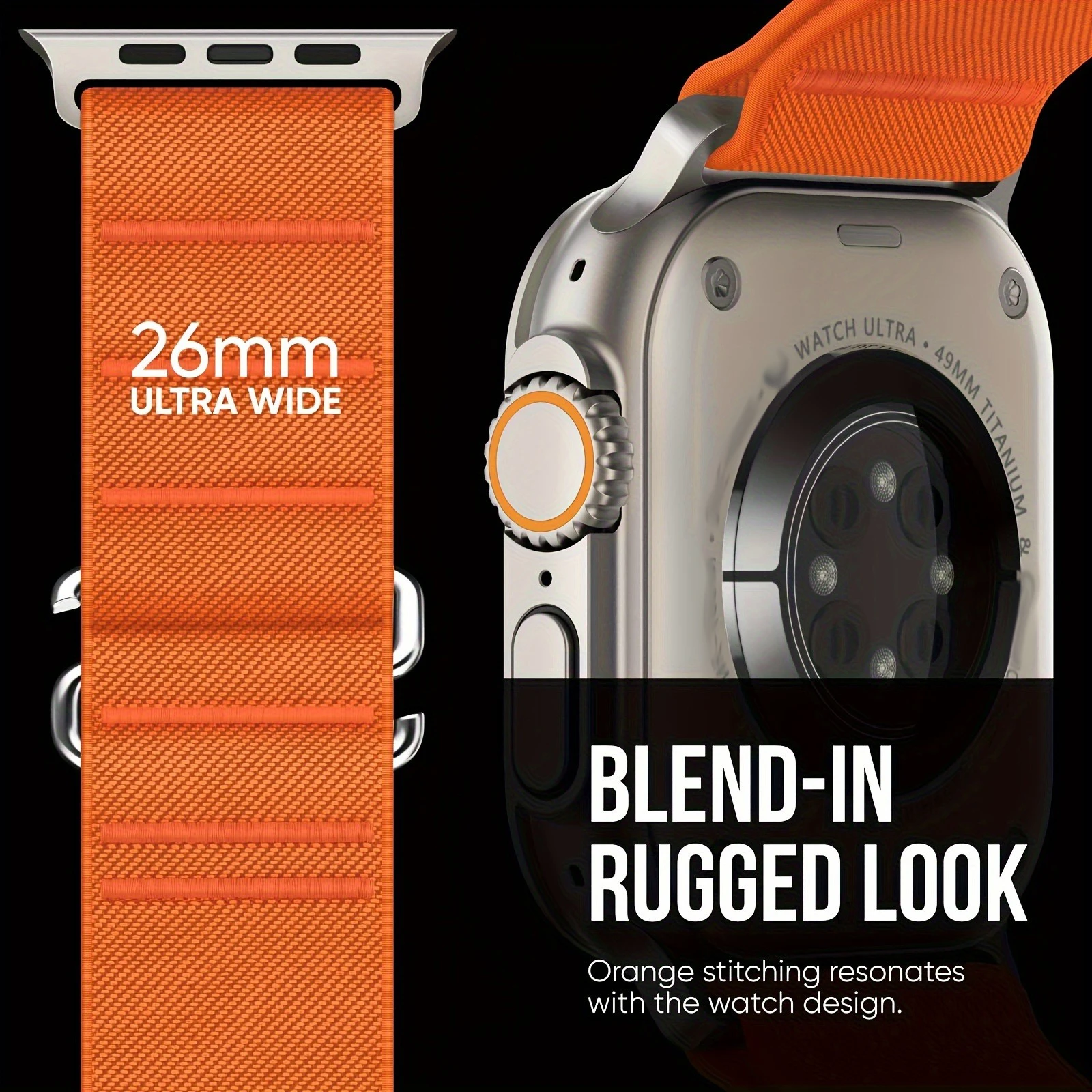 Nylon Sports Strap for Apple Watch - Men's Loop Bracelet Watchband