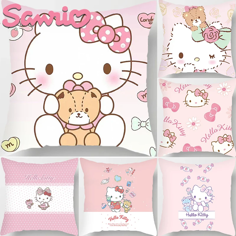 SanrioHelloKittyCutePillowCase45x45cmKawaiiAnimeFigureKitty