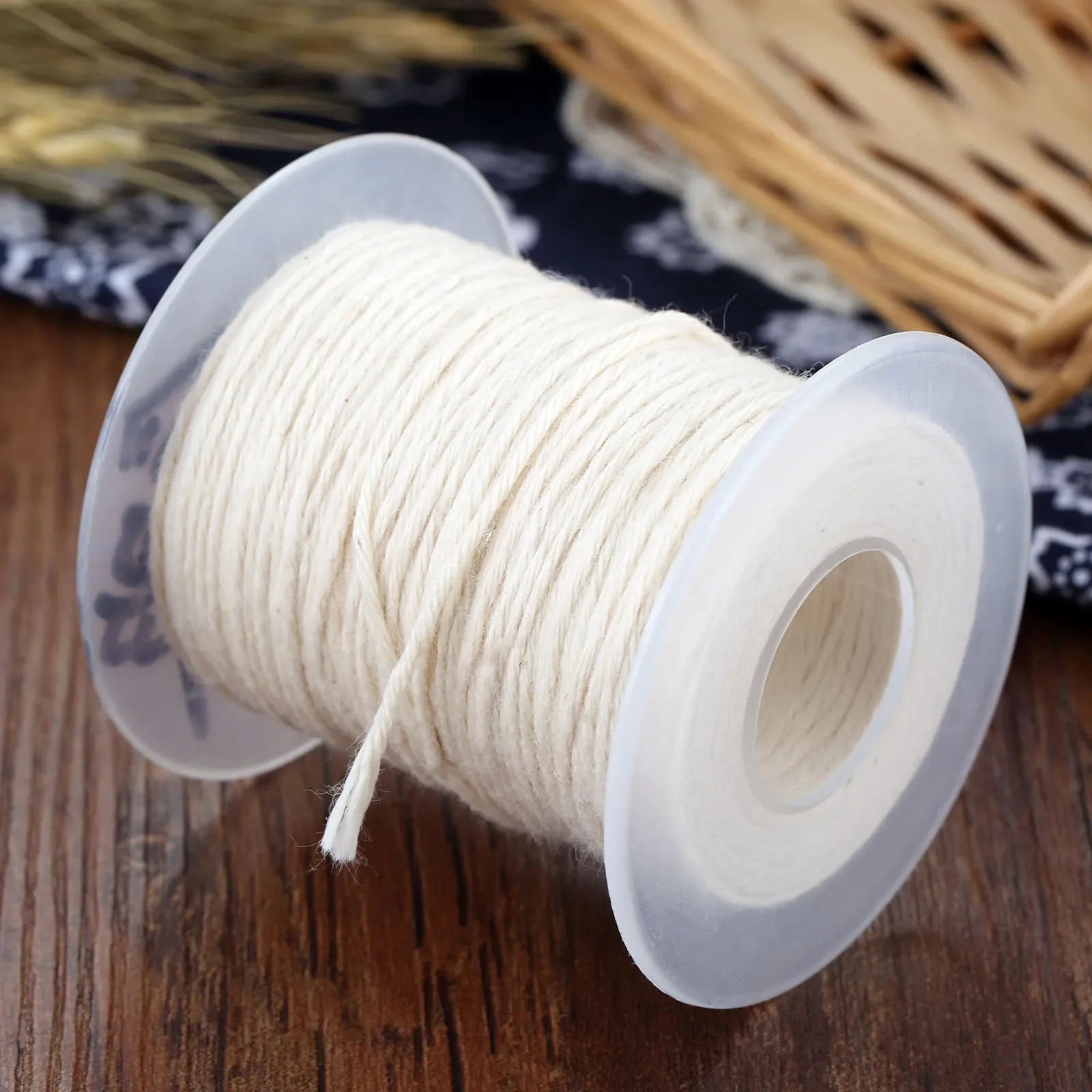 1 Spool of Unwaxed Cotton Nature Candle Wicks Candle Wax Core 61m X 1mm for Making Craft DIY Candles Wicks Supplies