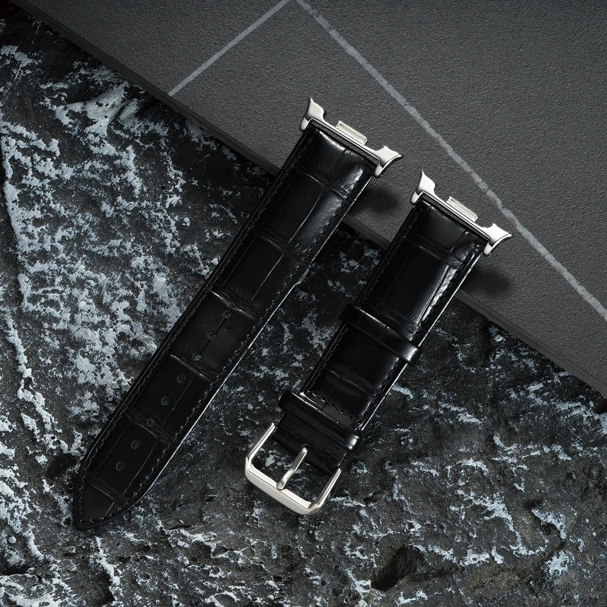 Bamboo Pattern Leather Smartwatch Bracelet Strap