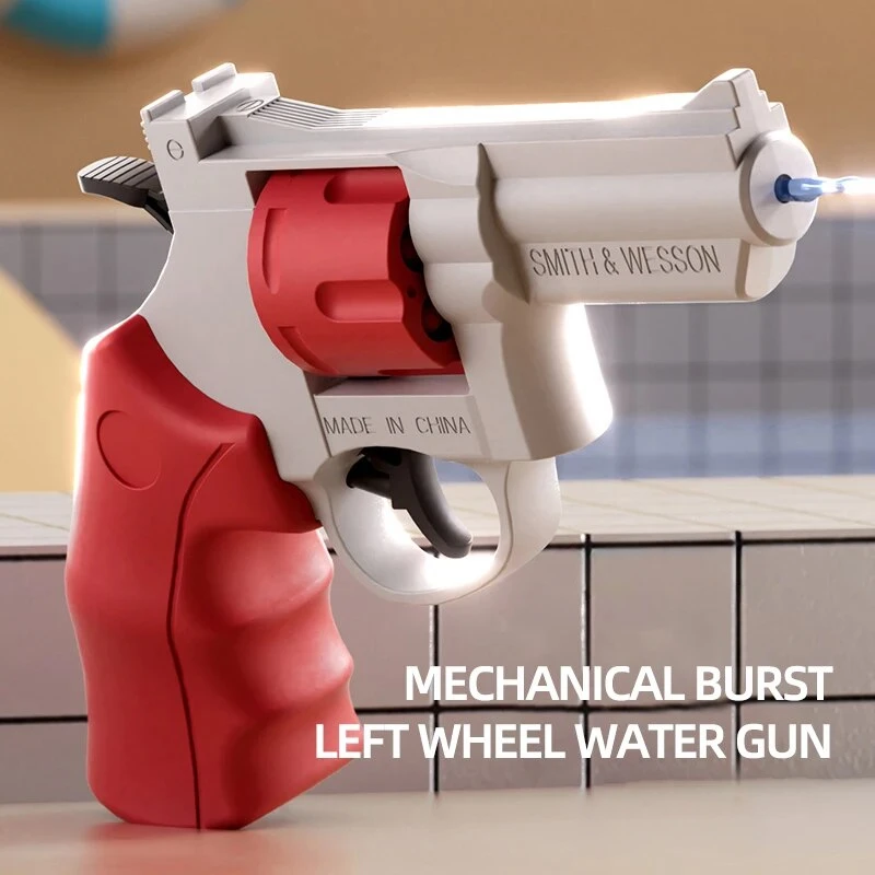 1Pcs Summer Water Gun Toy Mechanical Continuous Revolver Water Gun Toys Boys Girls Outdoor Beach Water Toys Kids Holiday Gifts 4