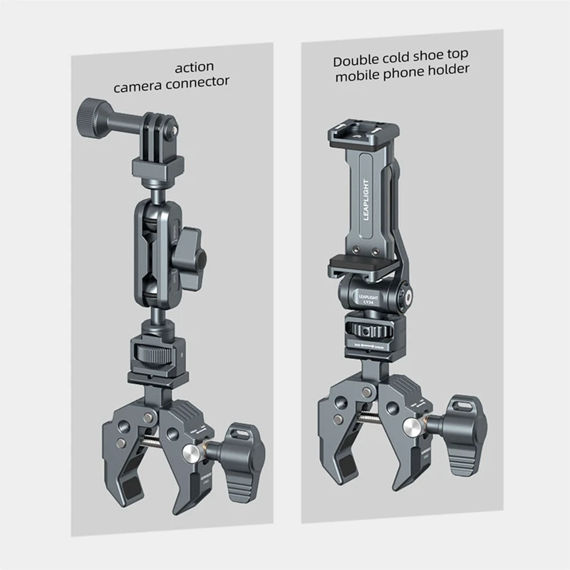 Multifunctional Crab Claw Super Clamp With NATO Base Powerful Fixed Clamp For DSLR Camera Monitors Mic Led Lights Durable