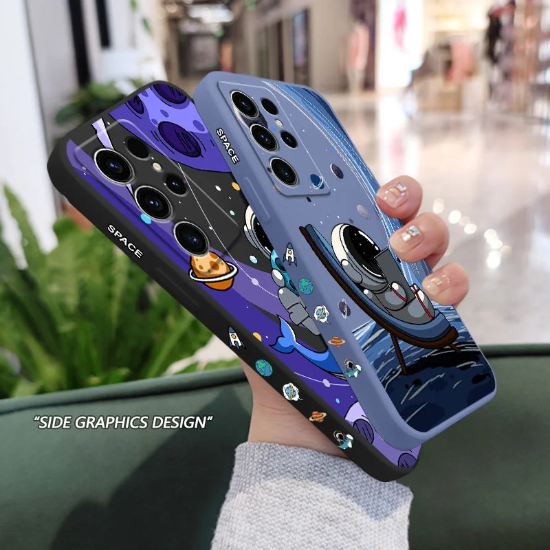 Star Astronaut Silicone Phone Case Cover