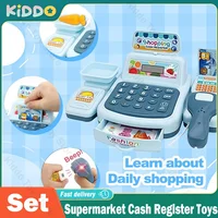 Simulation Supermarket Cash Register Toys Set With Lighting And Sound Effects Calculation Checkout Children Pretend House Toys 1