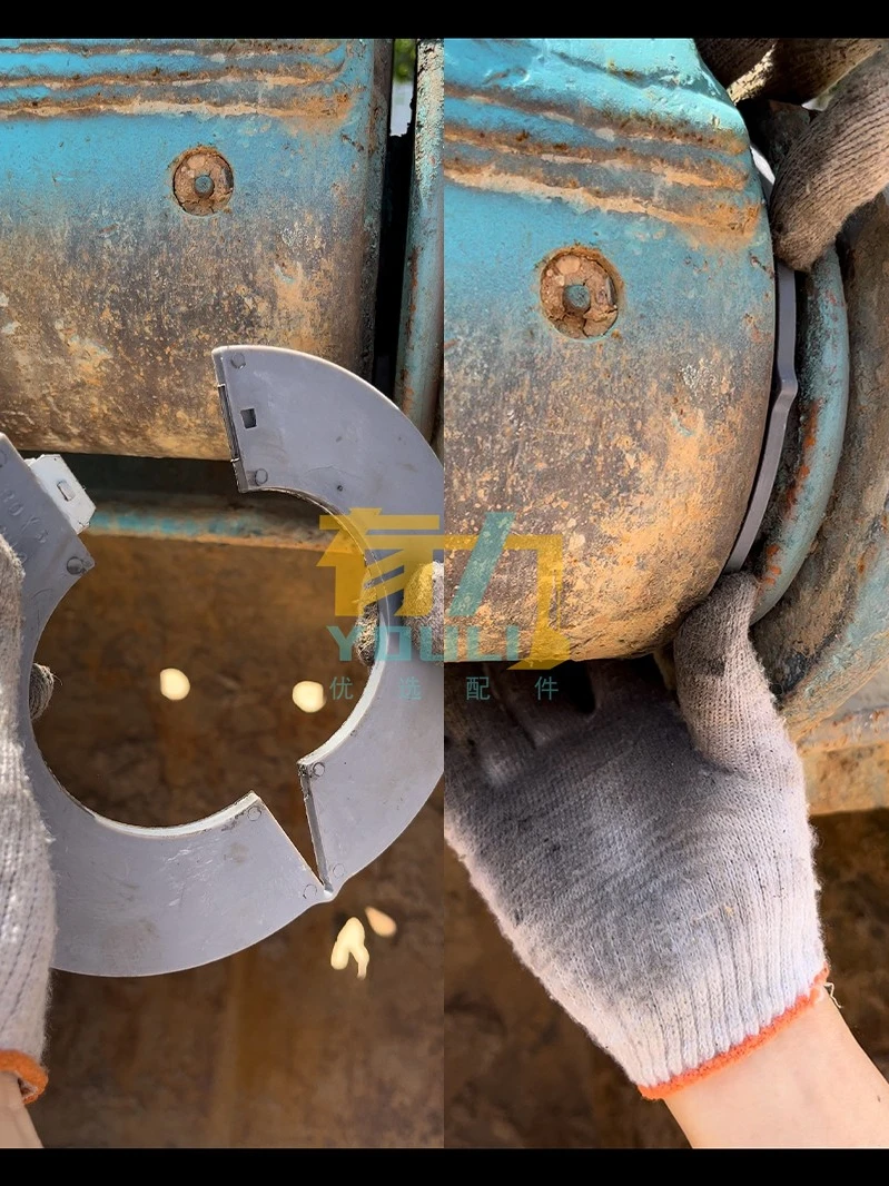 Excavator gasket-free bucket shaft excavator bucket pin washer round opening wear-resistant thickened polyethylene cushion