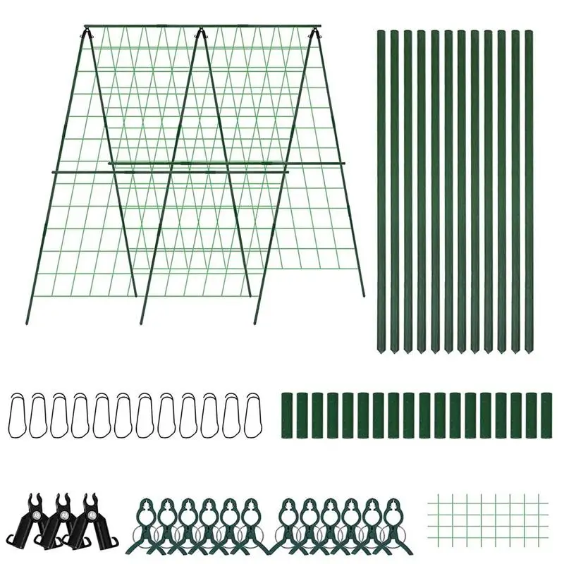 

Cucumber Trellis 48 X 48 Inch A-Frame Trellis For Vegetables Foldable Garden Climbing Trellis Plant Support Trellis For Outdoor