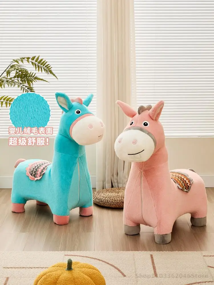 Stupid Donkey Doll Seat Plush Sitting Stool Living Room Decorative Ornaments Carto Stool Chair Internet Popular Moving