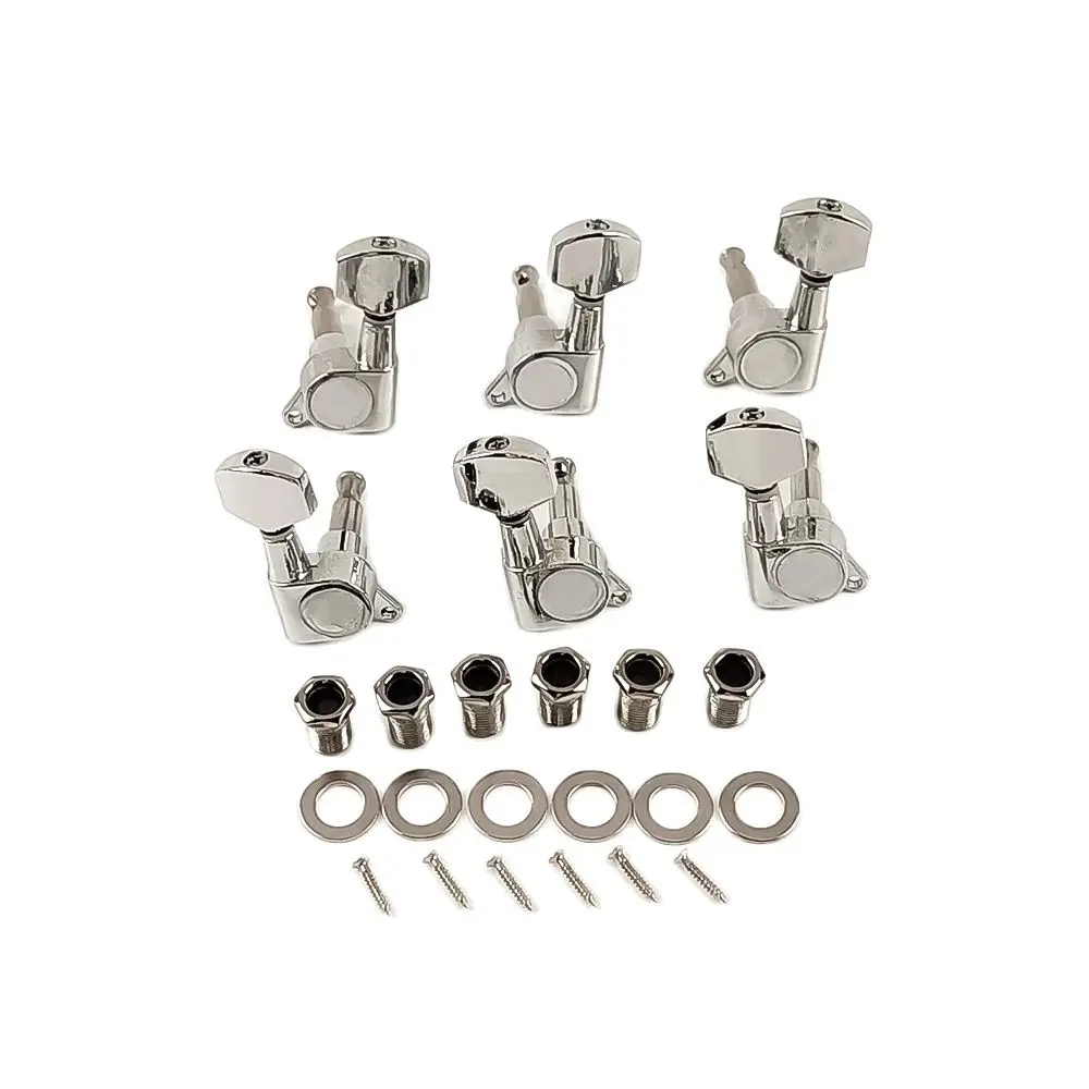 Guitar String Pegs Locking Tuners 3L3R Tuning Pegs String Tuner Acoustic Guitar Tuner Machine Head Knob 3Left 3Right 6pcs