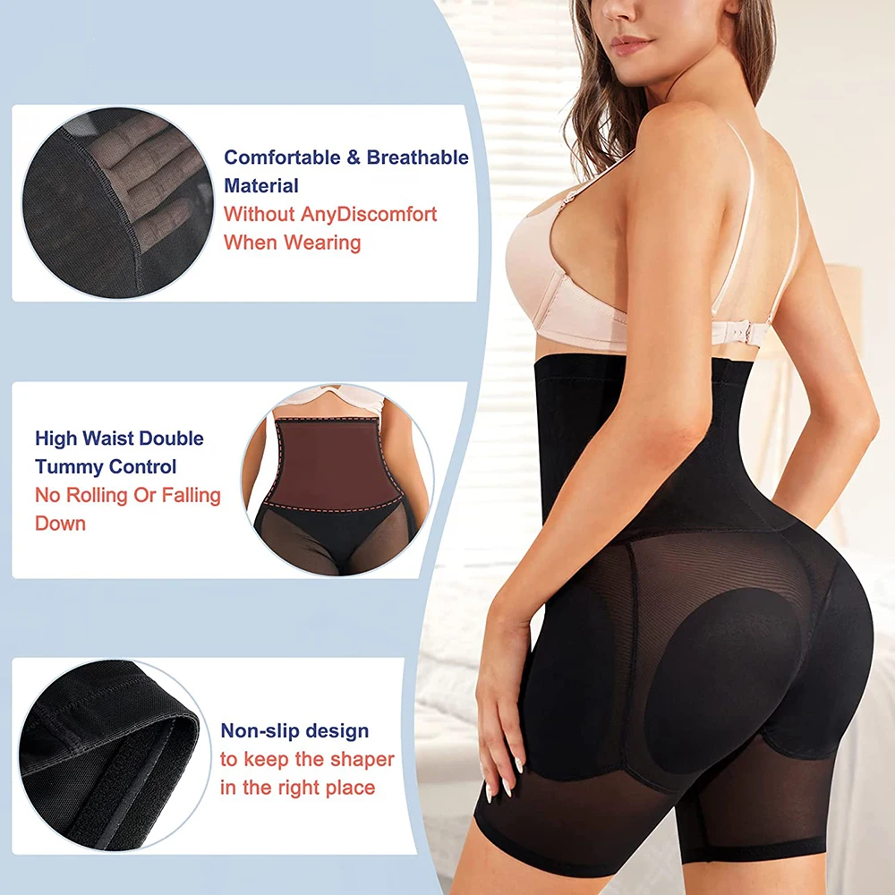 Women Hip Pads High Waist Trainer Shapewear Body Shaper Fake Ass Control Panties Sexy Butt Lifter Enhancer Booty Thigh Trimmer