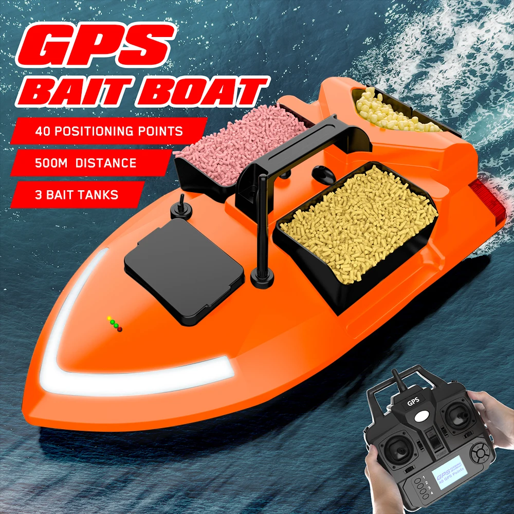 Description Picture 5 of itemMBLN Brand ,40GPS ,RC Fishing Bait Boat,2KG Loading ,500M ,Night Light ,Cruise/Return/Route Correction,One-click return