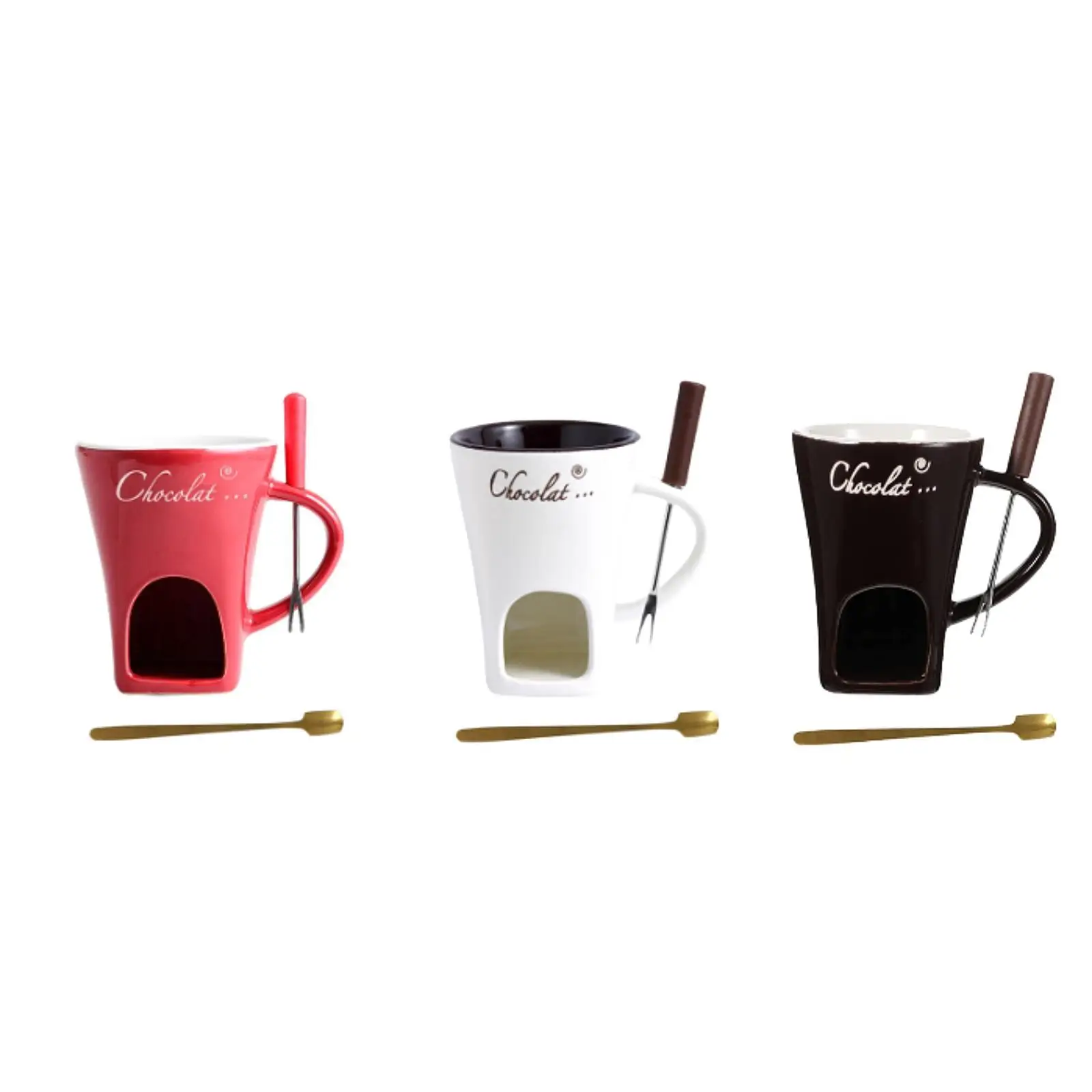 Chocolate Fondue Pot Ceramic Fondue Mug Cheese Butter Warmer Hot Pot Chocolate Cheese Melting Kitchen Appliances