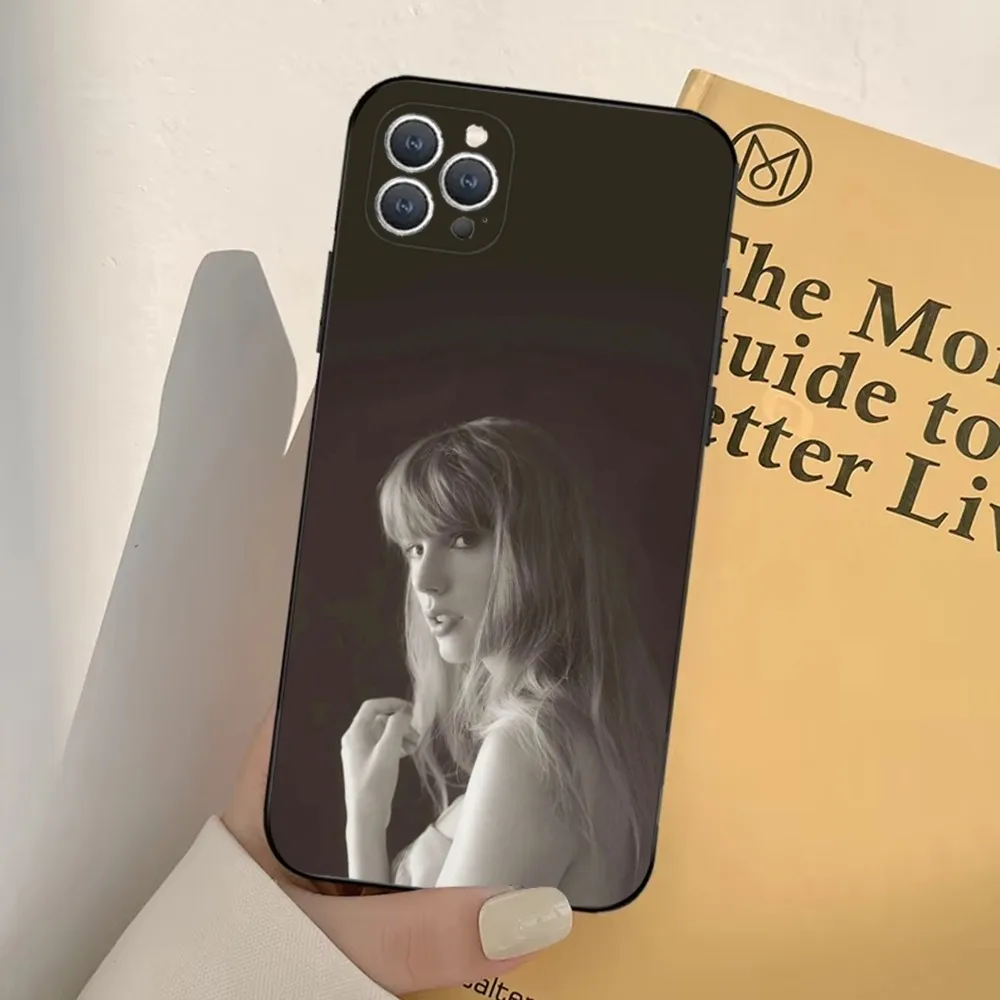 thumbnail image 1 of Funda para teléfono T-TaylorS TTPD S-SwiftS para iPhone 16, 15, 14, 13, 12, 11, Pro, X, XS, Max, XR, Plus, Mini, funda negra suave, 1 of 4