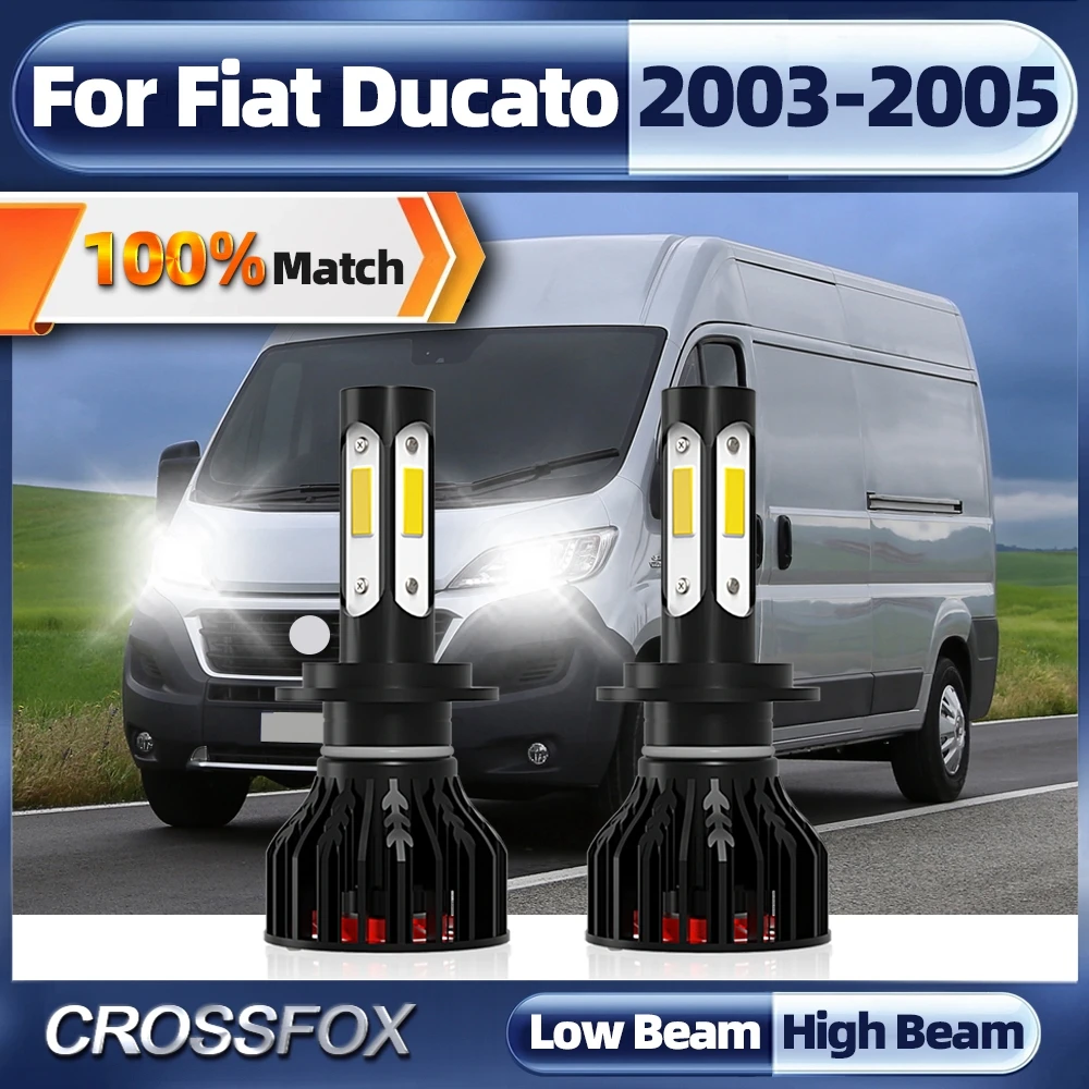 

2PCS Canbus LED Headlight Bulbs H7 Low Beam Turbo Auto Lamp 6000K White CSP Chip Car Light For Fiat Ducato 2003 2004 2005