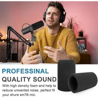 2PCS Windscreen for Shure SM7B,Microphone Pop Filter Cover,Mic Foam Cover Replacement Noise Reduction for SM7B PGA27 SM257 Mic 3