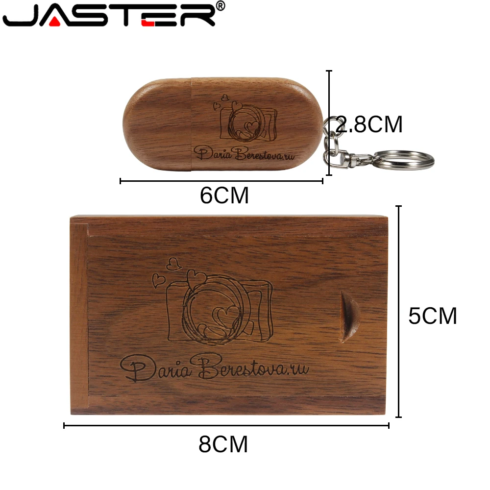 JASTER 나무 USB 2.0 플래시 드라이브 무료 맞춤형 로고 펜 드라이브 메모리 스틱 128GB/64GB/32GB/16GB 결혼 선물 노트북용 U 디스크
