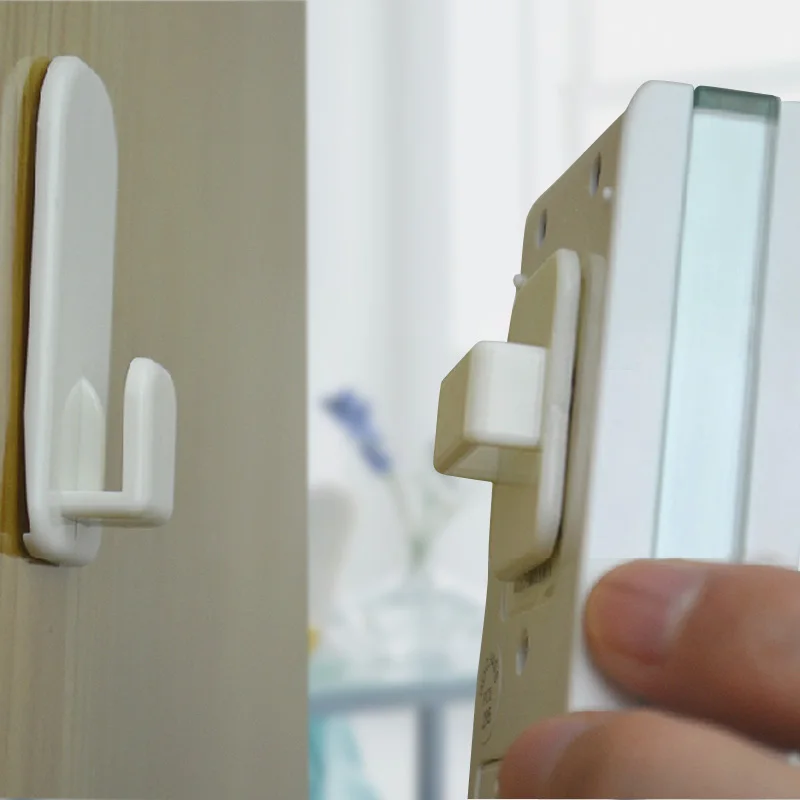 TV Air Conditioner Remote Sticky Hooks Door Holder Hanger Hooks for Clothes Hangers Key Purse Organization Storage
