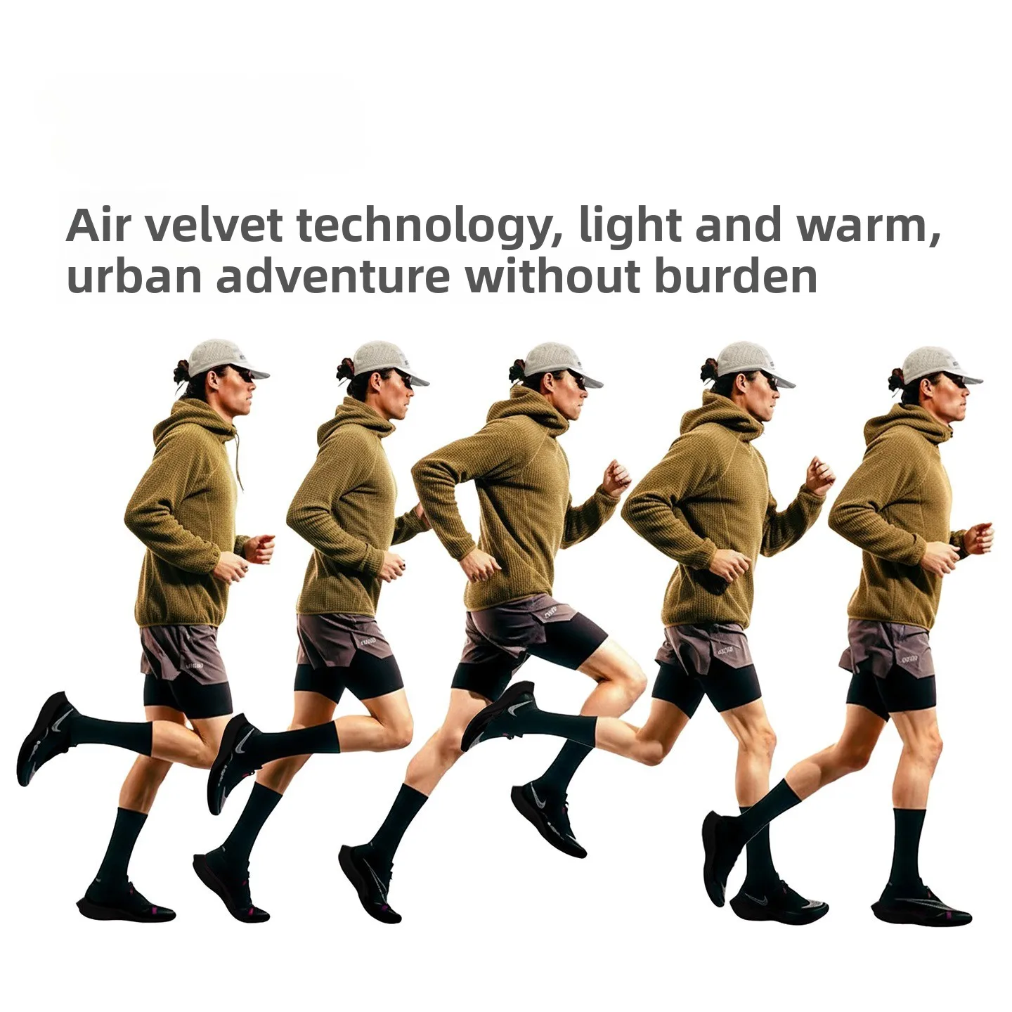 Men's air fleece hooded sweater autumn and winter lightweight thermal hoodie couple men fleece jacket