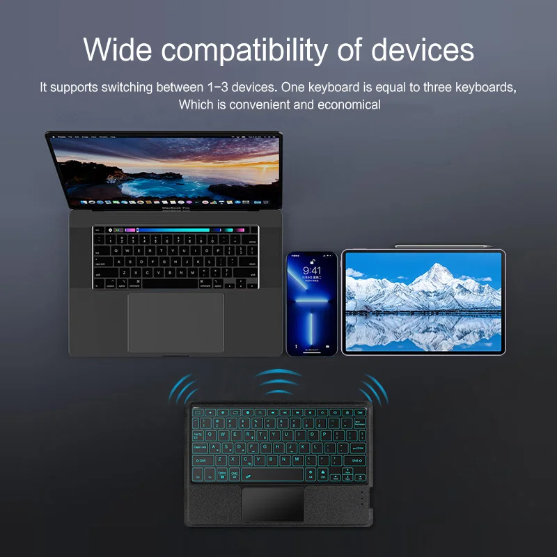 Teclado Compatível com Bluetooth Inteligente Trackpad Retroiluminado Capa para Tablet Capa Dividida Capa do Teclado Huawei Matepad 11.5 2023 - Imagem 6