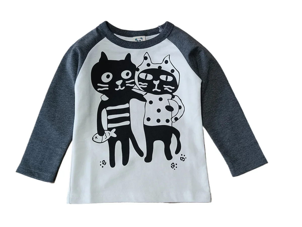

Autumn children t shirt cartoon long sleeved boys and girls sweatshirt kids clothes
