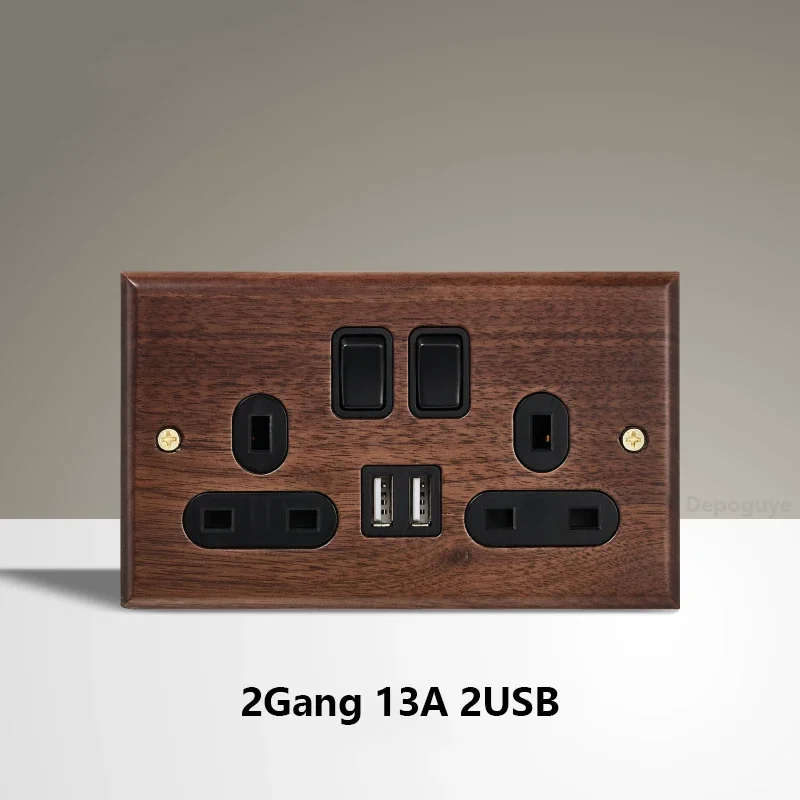 2Gang 13A 2USB