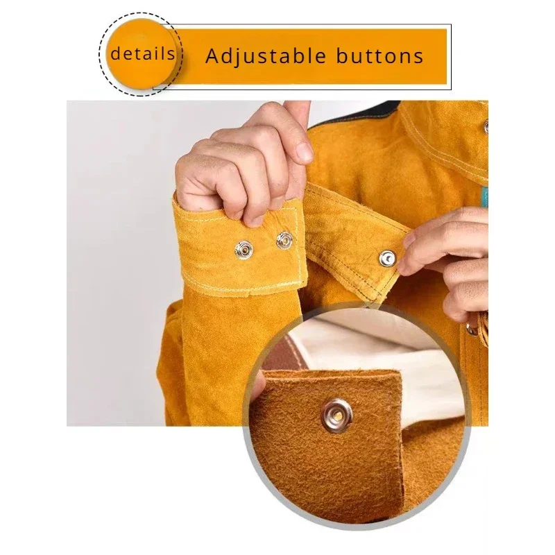 Heavy Duty Leather Welding Apron Fire Resistant Heat Insulation Welder Protection Clothes welding protective gear