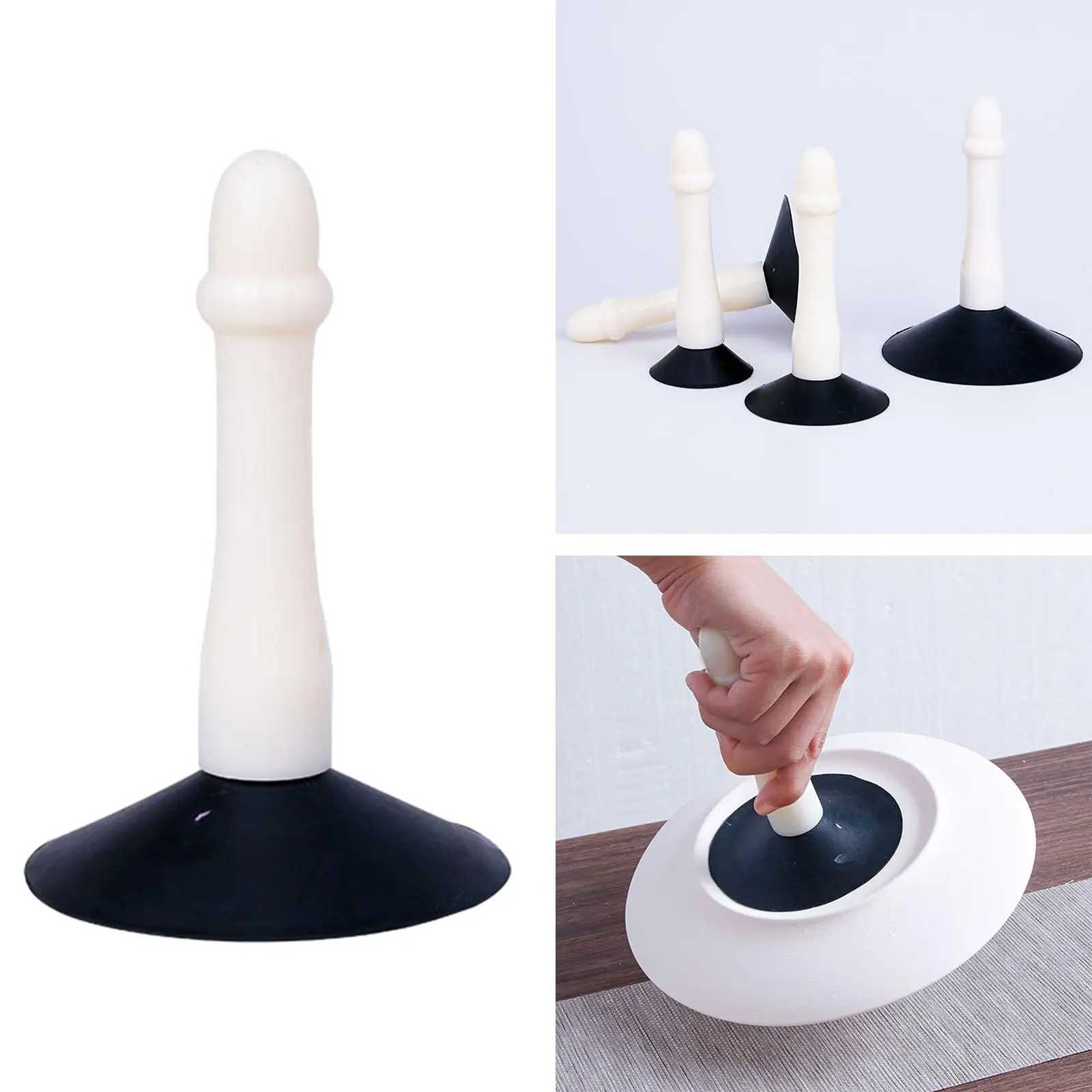 Clay Dip Glazing Tool Pottery Tool Plate Parts Glazing Coloring Tool Portable Expert Easy to Use Art Crafts Rubber Suction Cup