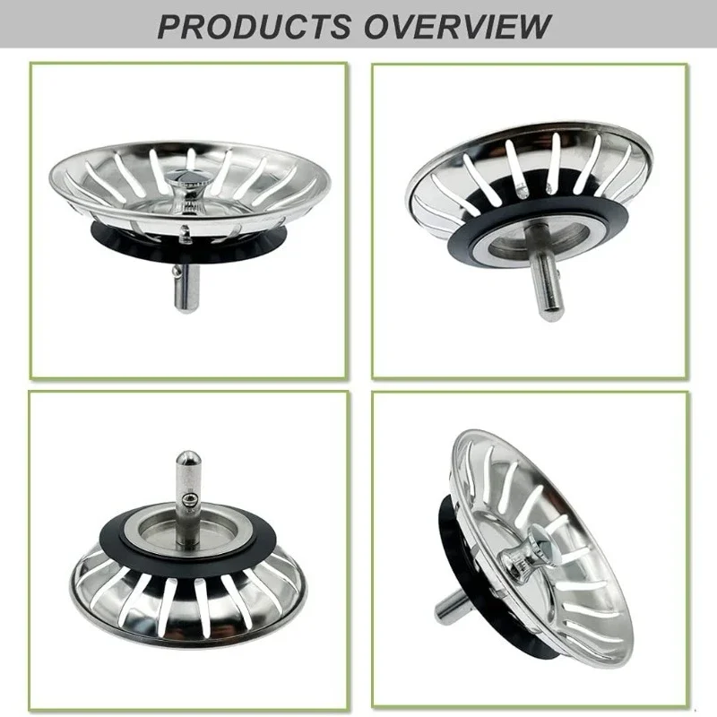 Kitchen Sink Filter Stainless Steel Mesh Strainer Drain Hole Trap Waste Screen Water Shutoff Cover for Bathroom Accessories 1PCS sink filter,kitchen sink filter,sink strainer,kitchen sink strainer,kitchen sink