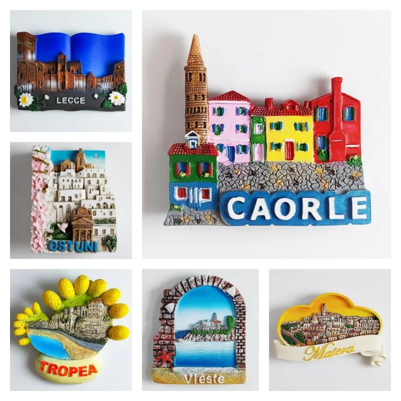 

Italy Lecce Fridge Magnets Caorle Travelling Souvenirs Ostuni Matera Bari Tropea Napoli Otranto Fridge Stickers Wedding Gifts