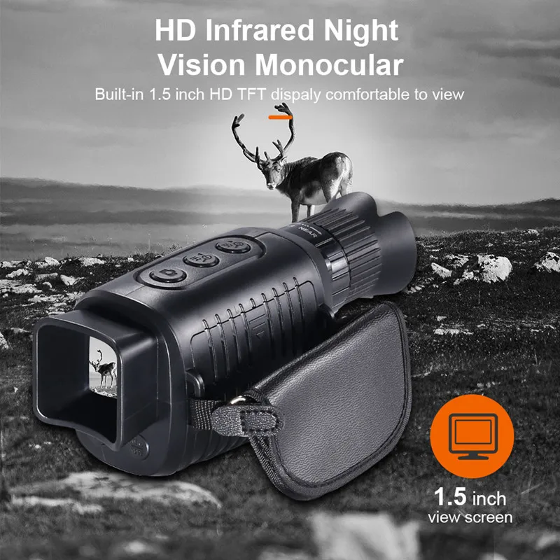 

1080P HD Infrared Night Vision Camera Device Monocular Digital Telescope with Day and Night Dual-use for Outdoor Hunting Travel