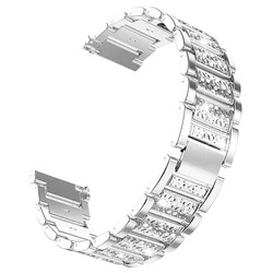 Women's 18mm Metal Watch Band with Bling Quick Release Strap - 18mm (Silver)