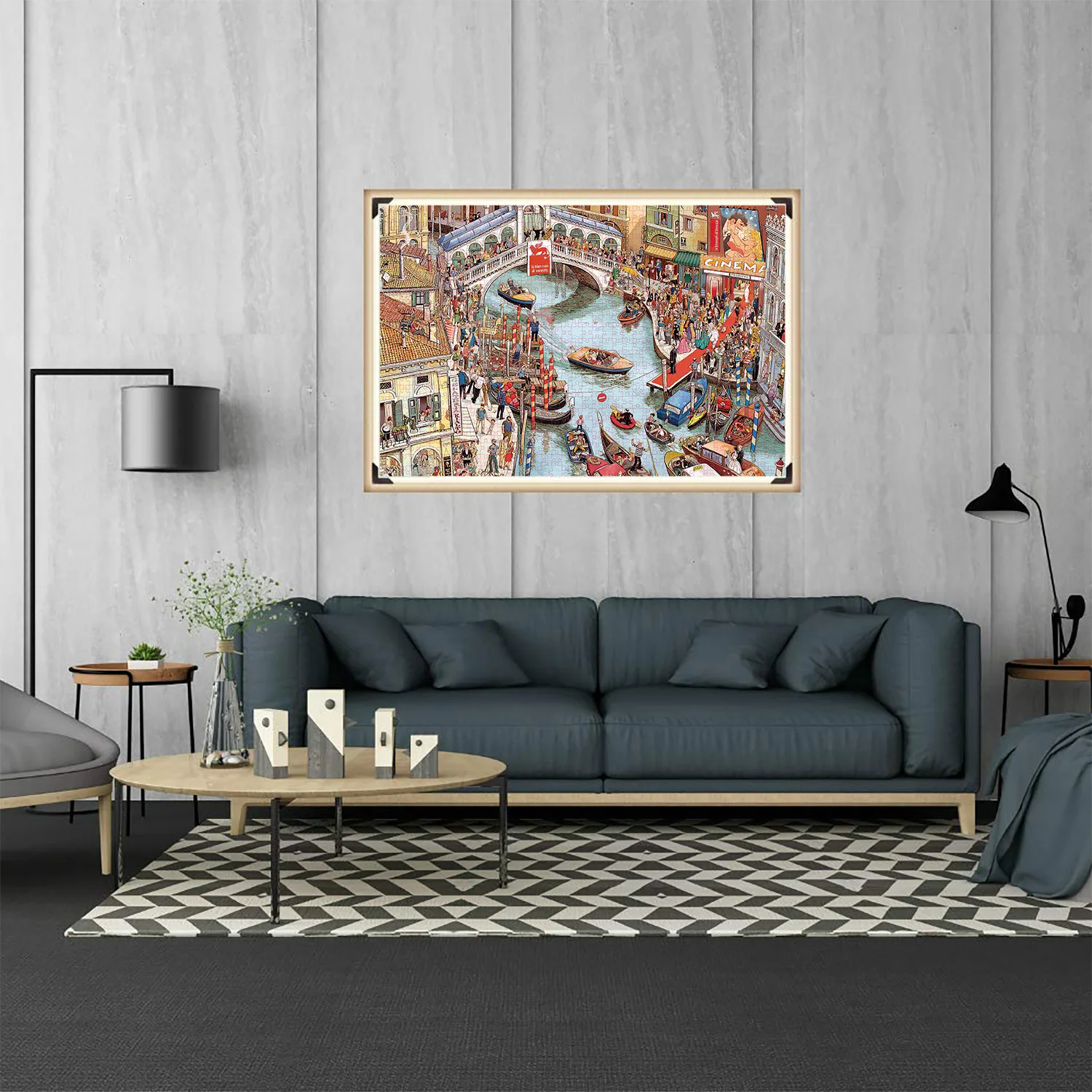 Jigsaw Puzzle 1000 Pieces Venice Painting Home Decor Adults Puzzle Games Family Fun Educational Toys