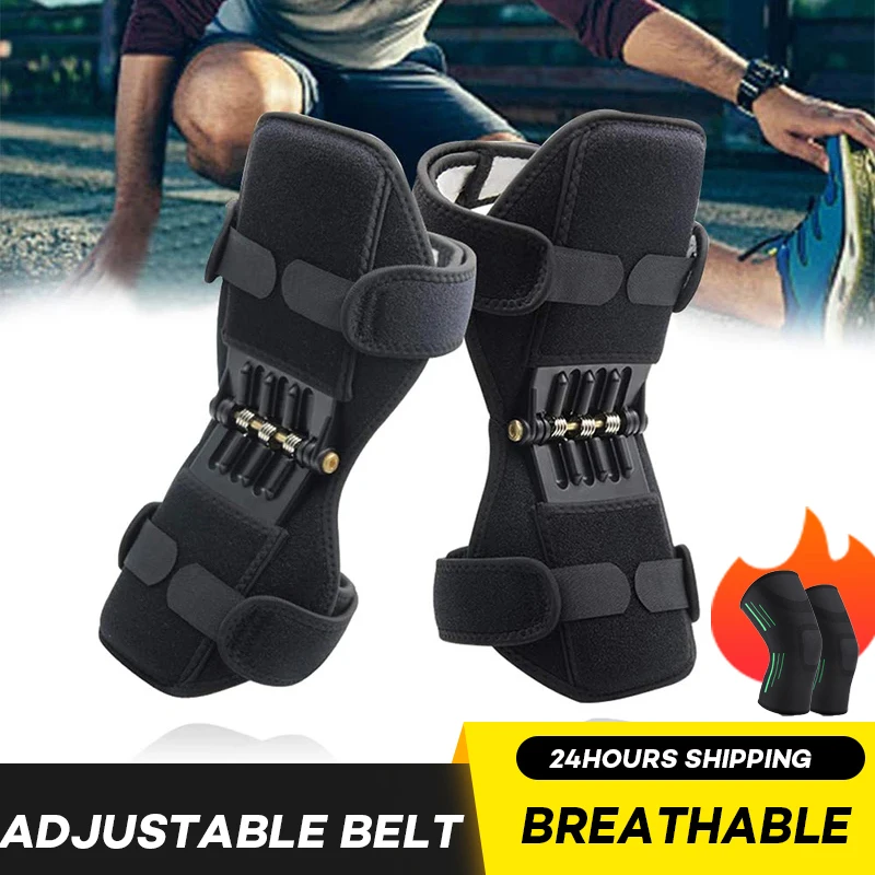

Knee Boost Joint Support Knee Pads Patella Strap Spring Force Arthritis Kneecap Protection For Powerful Support Powerlifts