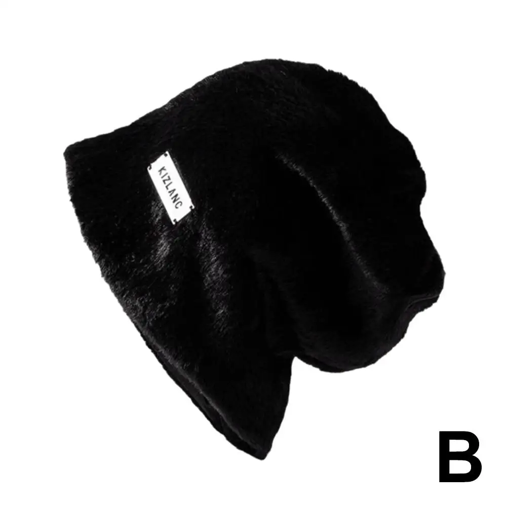 Plüsch Beanies Hüte Für Frauen Winter Warme Solide Baggy Fleece Wolle Skullies Hut Im Freien Coldproof Verdicken Kappen Weibliche Gorros – Detail 20