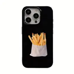 Whimsical French Fries Cartoon Phone Case - iPhone 15 Plus (1)