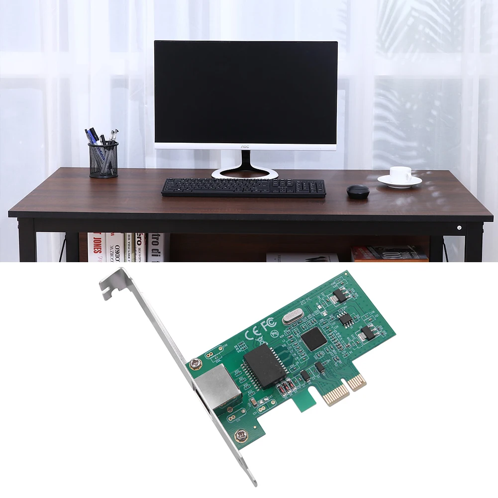 데스크탑 PC용 이더넷 카드, PCI 익스프레스 RJ-45 랜 어댑터, RJ45 LAN 컨트롤러, 1000Mbps, 10 m, 100 m, 1000m