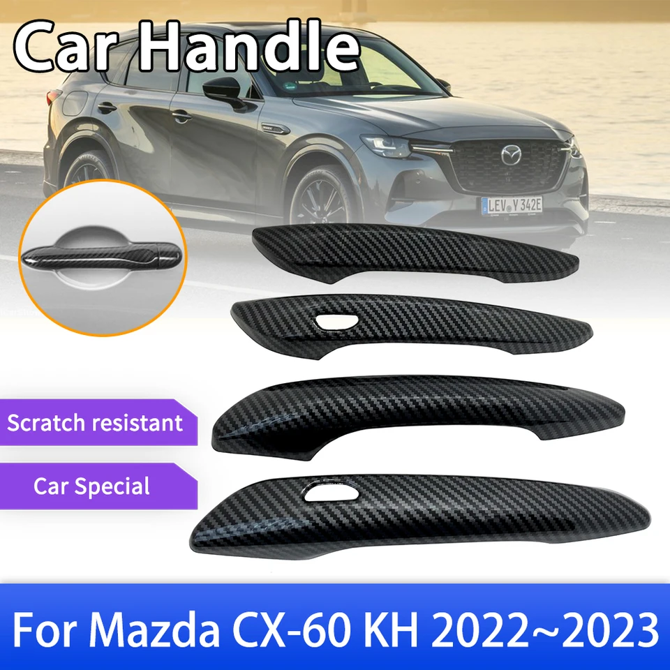 Luxurious For Mazda Cx60 Accessories Cx 60 Cx-60 Kh 2022 2023 Car Door  Handle Sticker Black Gloss Exterior Decor Car Accessories - Car Stickers -  AliExpress