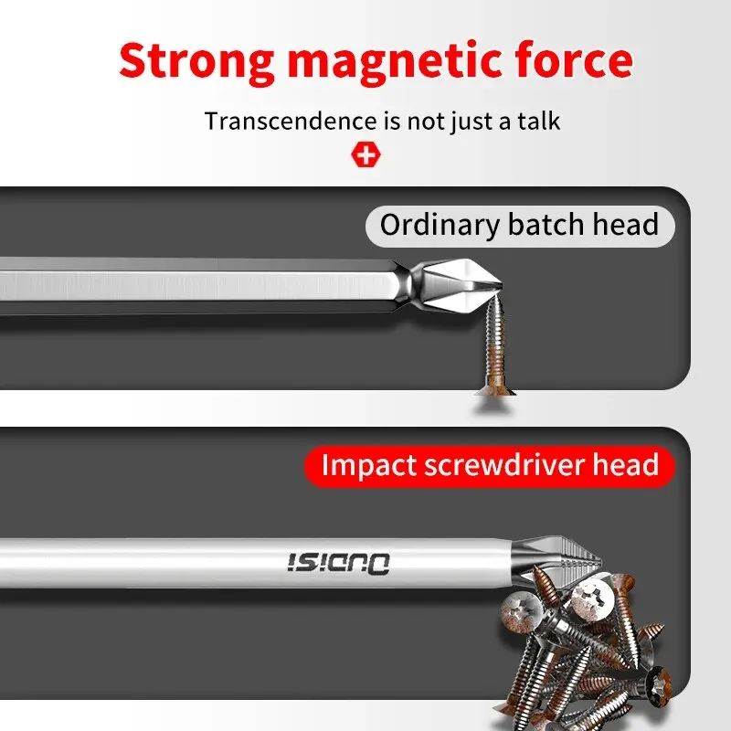 Cross Screwdriver Head, Strong Magnetic Anti Slip Tungsten Steel, High Hardness Electric Screwdriver Tool, Screwdriver Head, Han 5