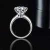Sparking 5CT Moissanite Rings For Women Engagement Wedding Band 925 Sterling Silver Classic Romantic 6 Claws Ring Jewelry Gift 2