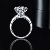 Sparking 5CT Moissanite Rings For Women Engagement Wedding Band 925 Sterling Silver Classic Romantic 6 Claws Ring Jewelry Gift 2