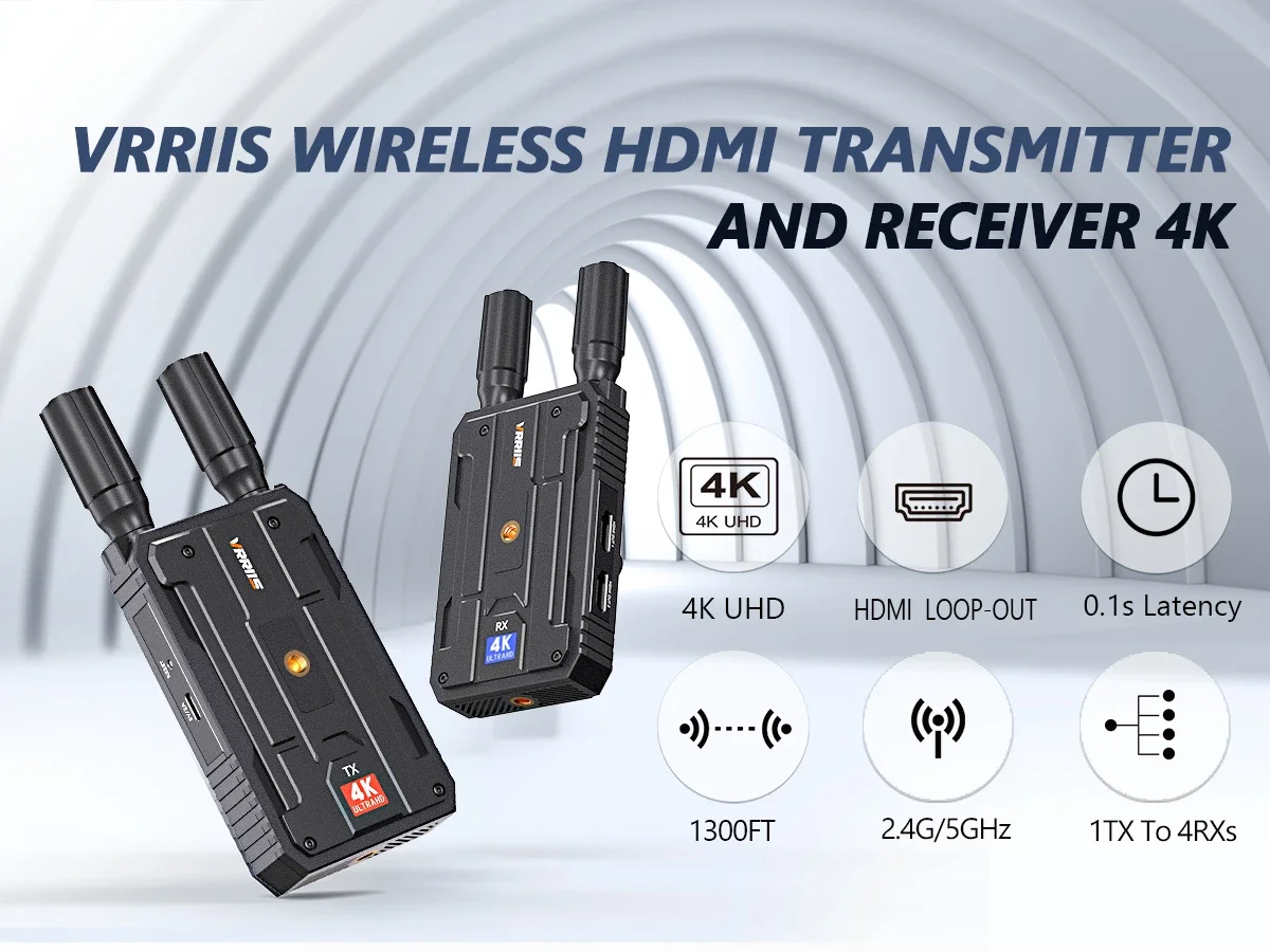 WL097P 4K Wireless Transmission Audio Video Transmitter and Receiver Dual HDMI E