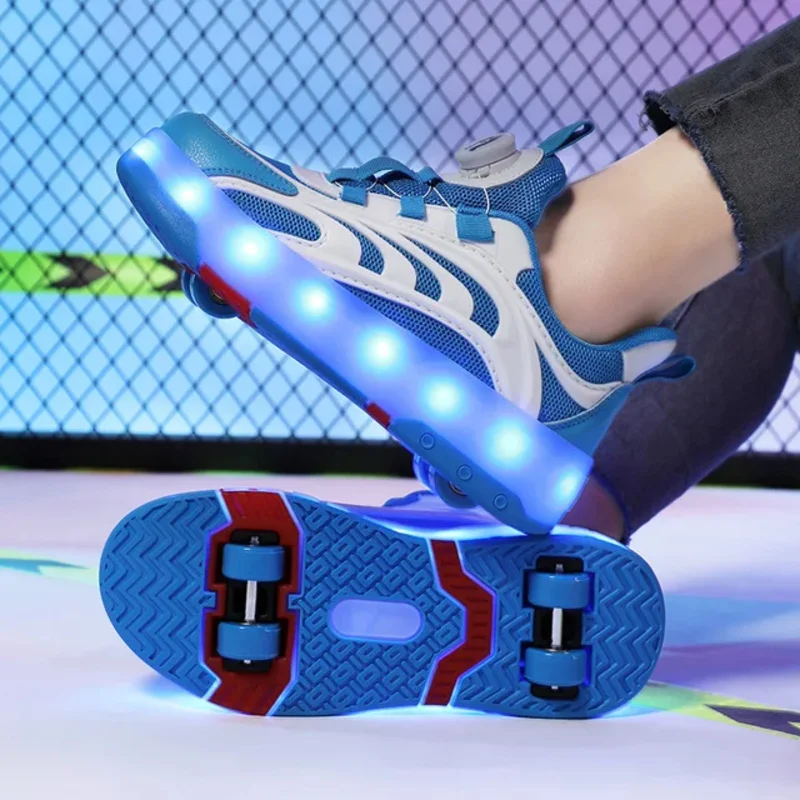 Boys and Girls Roller Skates with Lights Detachable Outdoor Roller