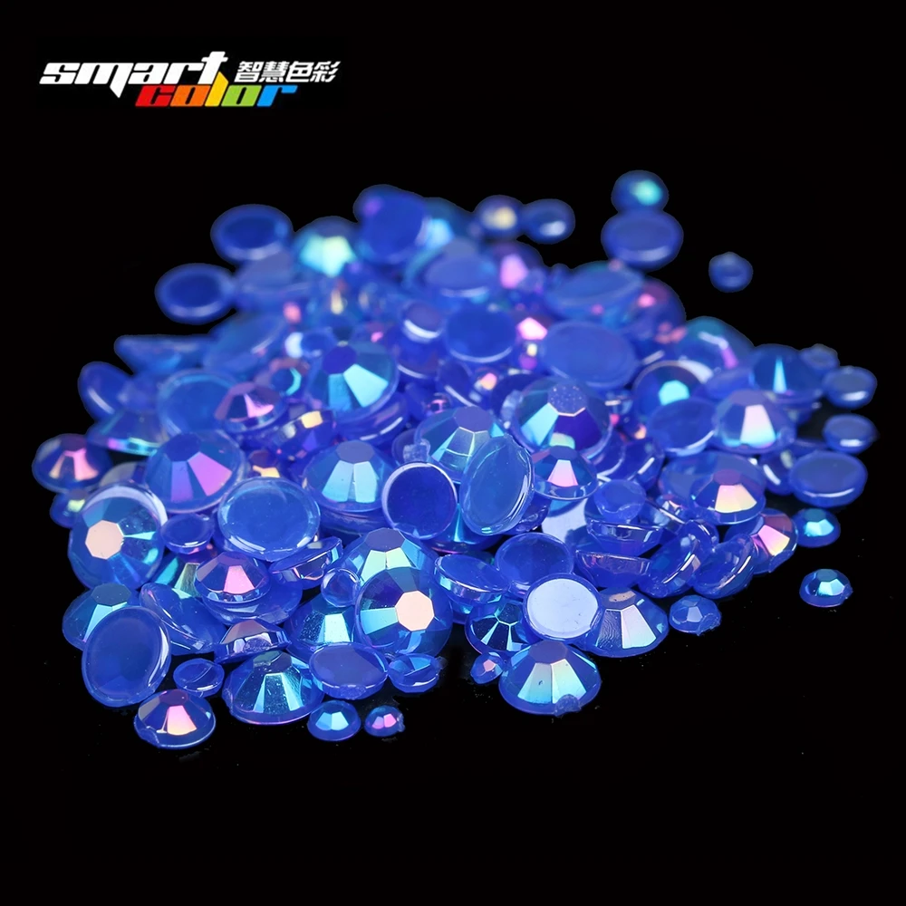 

Акриловая Желейная синяя цветная обувь украшения для одежды Сияющие украшения для ногтевого дизайна маленькая упаковка