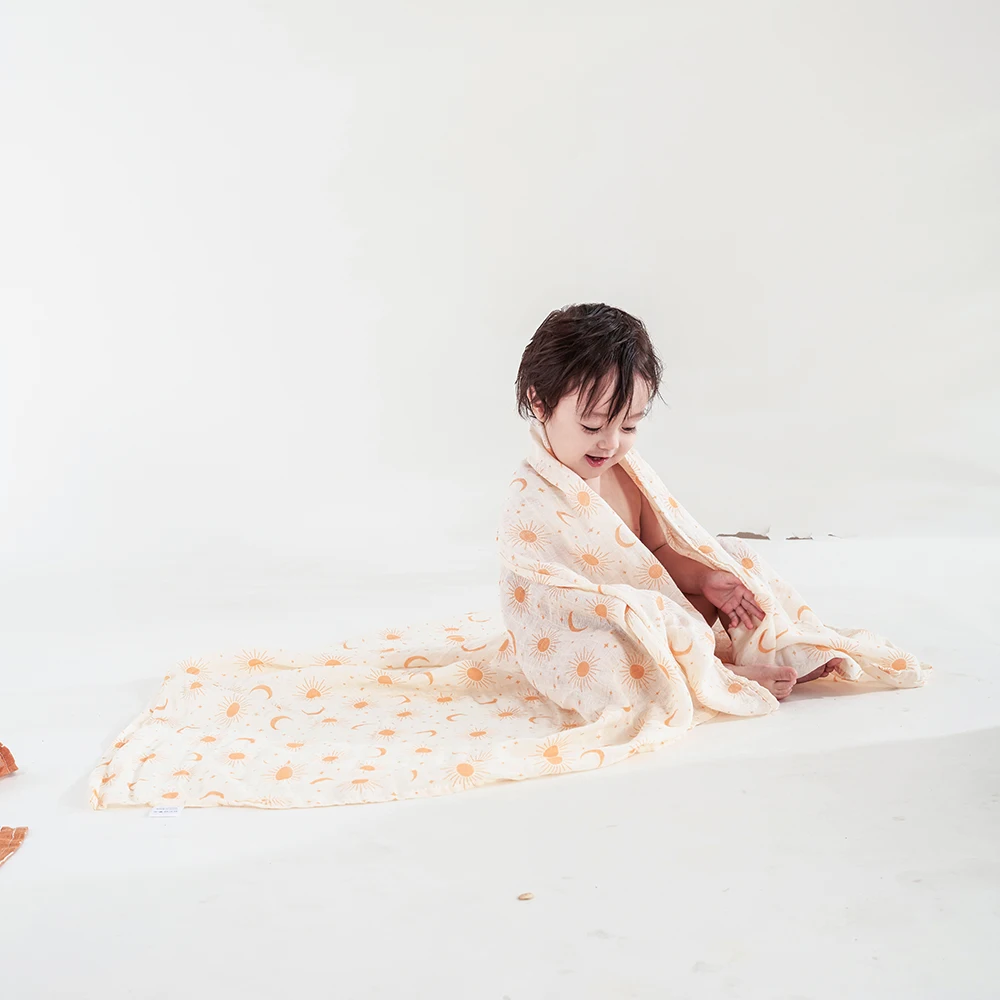 Kangobaby #My Soft Life# Fashion Muslin Swaddle Baby Receiving Blanket Squares Babyroom Decor 100% Cotton Infant Quilt 3