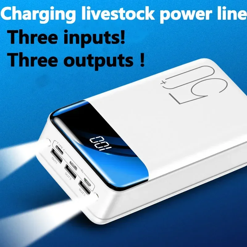 

New Genuine Fast Charging 100000mh/98000mah Power Bank Large Capacity Mobile Power Universal 5v2.1a Fast Charging Free of Freigh