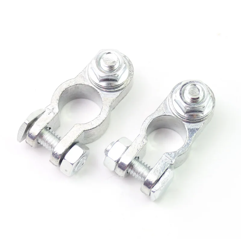 1Pair Zinc Alloy Car Battery Connector Clamp Terminal Clips Screw T0X8