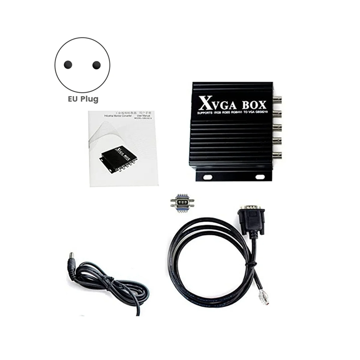 XVGA 박스 RGB RGBS MDA CGA to VGA 산업용 모니터 비디오 컨버터, GBS-8219 산업용 모니터 컨버터, EU 플러그